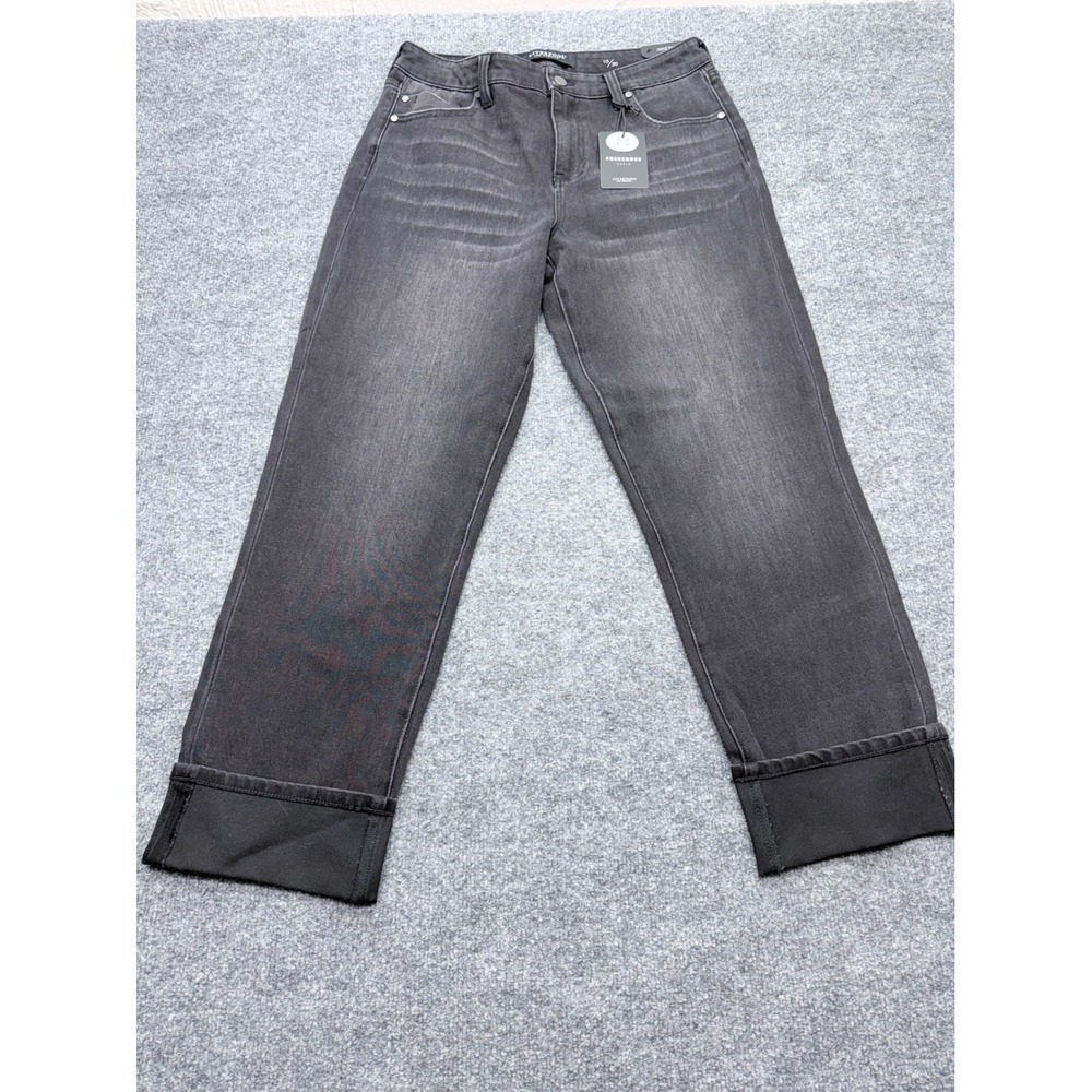Liverpool Los Angeles The Girlfriend Jeans Washed Black Freecross Denim Size 30 - Picture 2 of 6